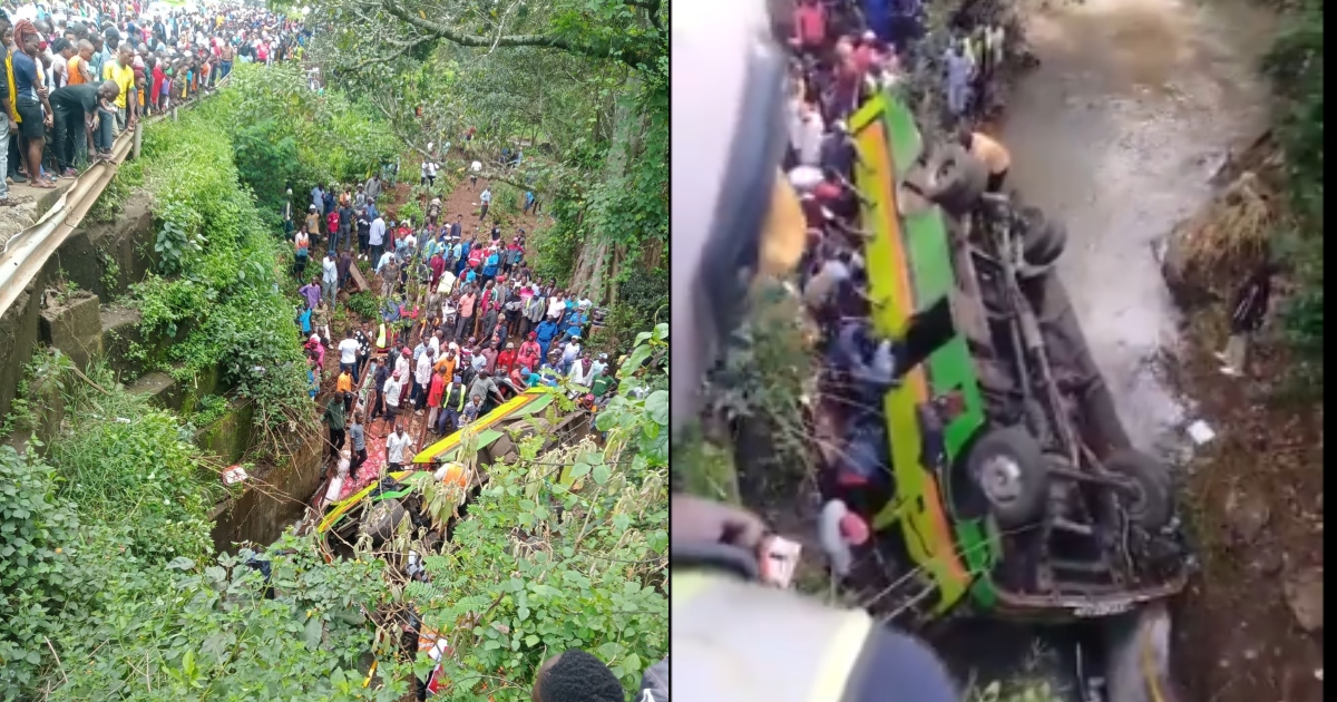 The 33-seater plying the Ongata Rongai-Nairobi route plunged into a river near the Cooperative University.